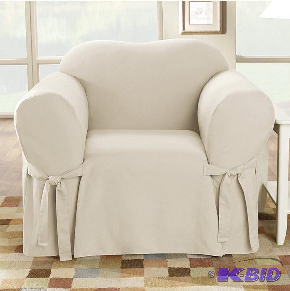 lot 82 image: Sure Fit Canvas Chair Slipcover