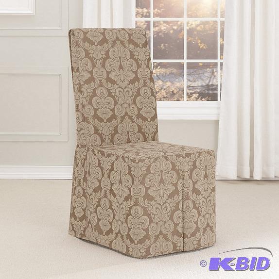 lot 91 image: Long Dining Chair Slipcover