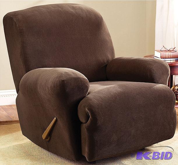 lot 92 image: Stretch Velvet Recliner Slipcover