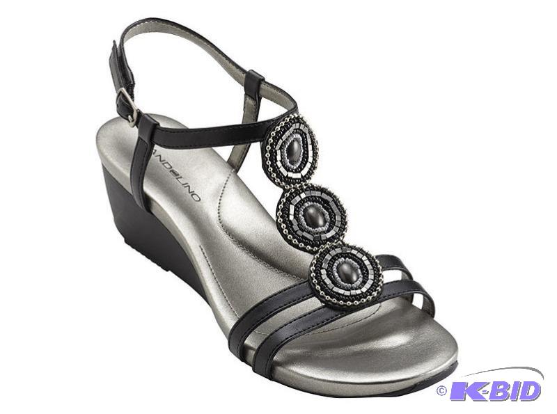 lot 5 image: Bandolino Beaded T-Strap Sandals