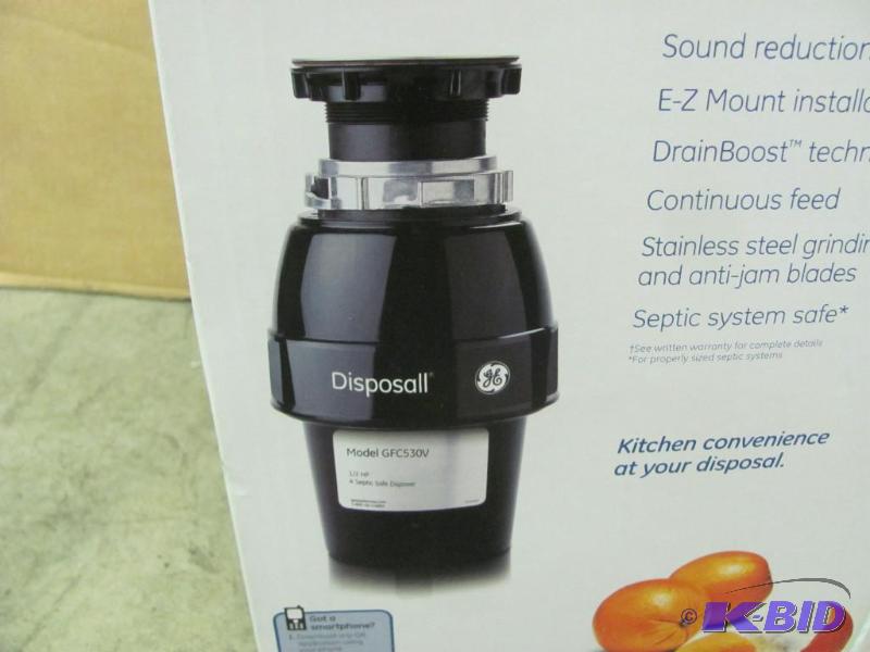 lot 10 image: NEW (in original box) GE 12-HP Food Waste D...
