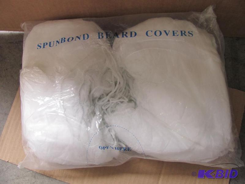 lot 111 image: Unopened Bag of NEW SPUNBOND BEARD COVERS. No...
