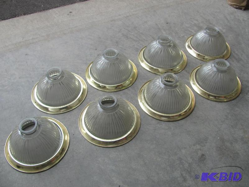 lot 118 image: Eight (8) Matching Glass Globes for Pendant L...