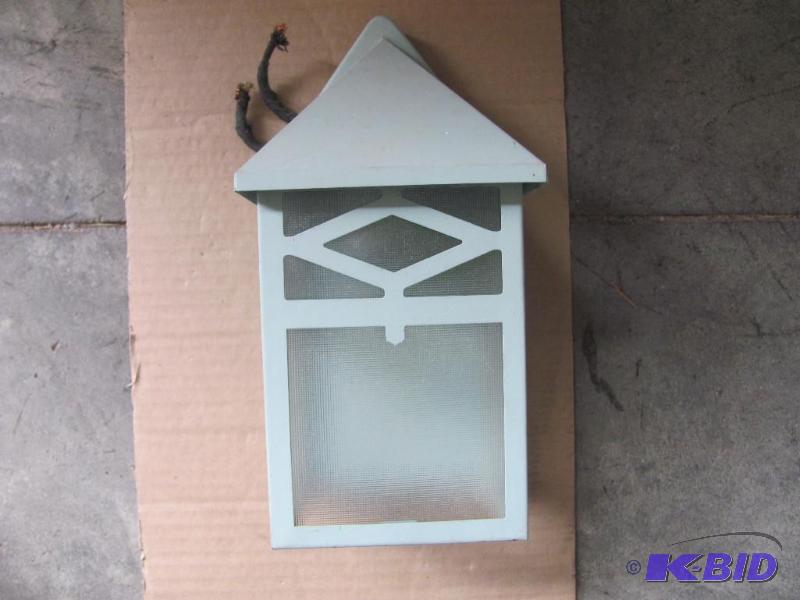 lot 121 image: Metal and Glass Wall Light. Approx. 4" W...