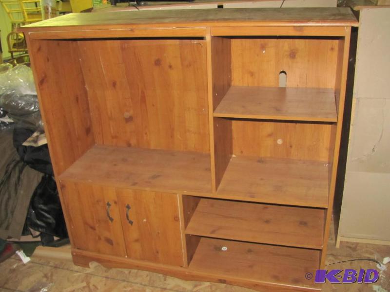 lot 128 image: Entertainment Center. Some bruised corners fr...