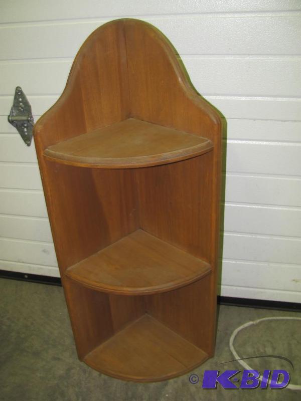 lot 145 image: Very nice Wooden Corner Shelf. Approx. 11&quo...