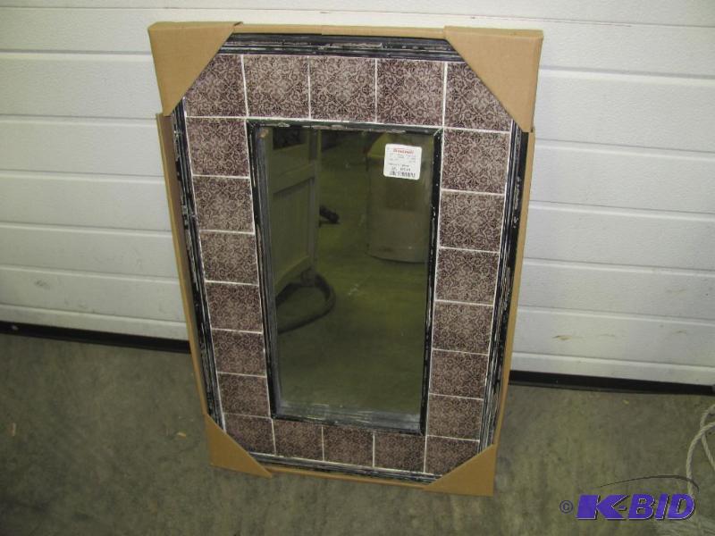 lot 52 image: NEW (in factory packaging) Wall Mirror with T...