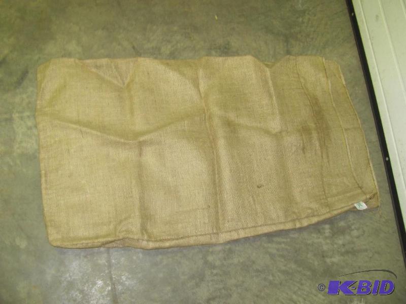 lot 97 image: Six (6) Burlap Sacks. These were used for pea...
