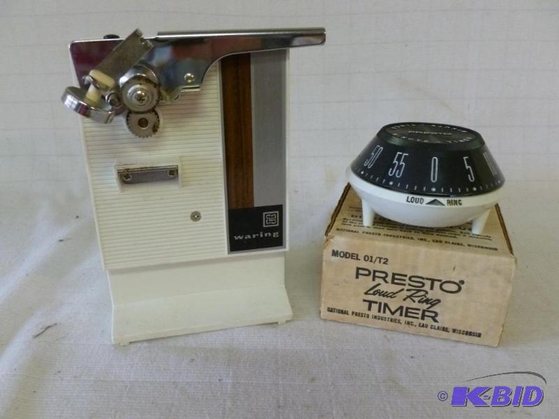 lot 113 image: Waring electric can opener with knife sharpen...