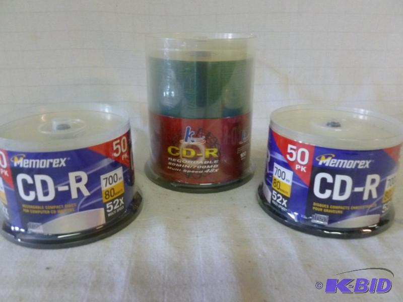 lot 119 image: Lot of three new stacks of sealed cd recorder...