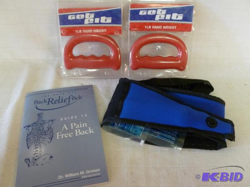lot 137 image: Lot of two Get Fit 1 pound hand weights that ...