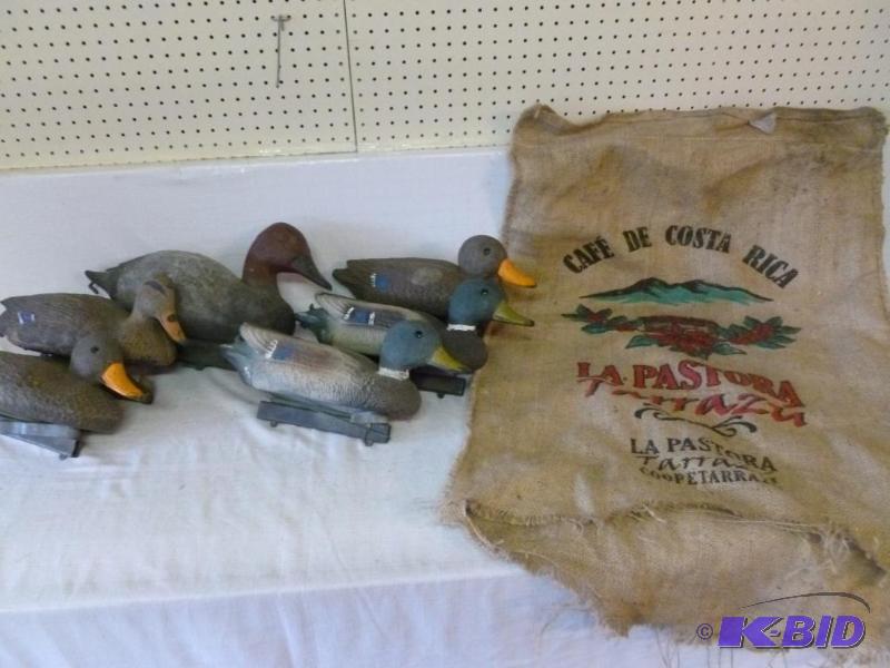 lot 146 image: Lot of five Flambeau mallard decoys and a Car...