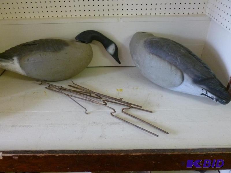 lot 147 image: Lot of two large Canada Goose field decoys, o...