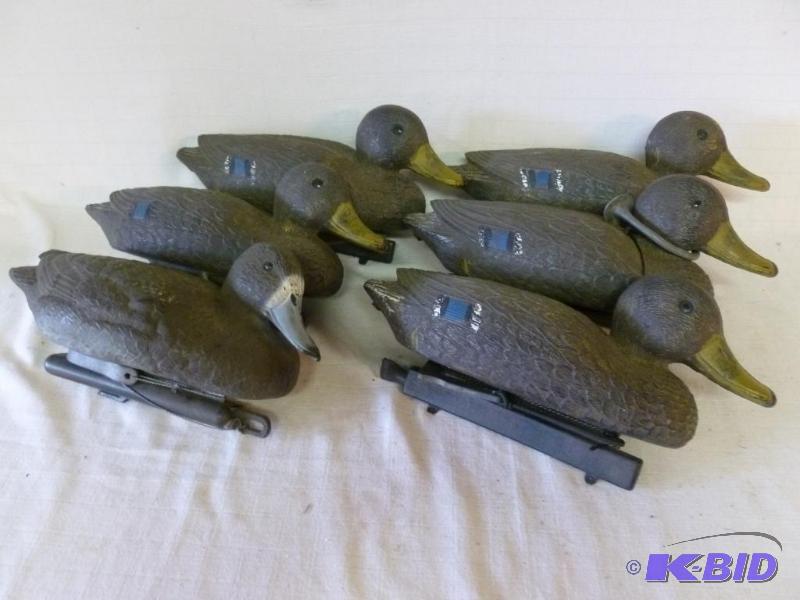 lot 148 image: Lot of five Flambeau hen mallard decoys and a...