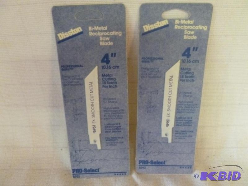 lot 182 image: Lot of two Disston bi-metal reciprocating saw...