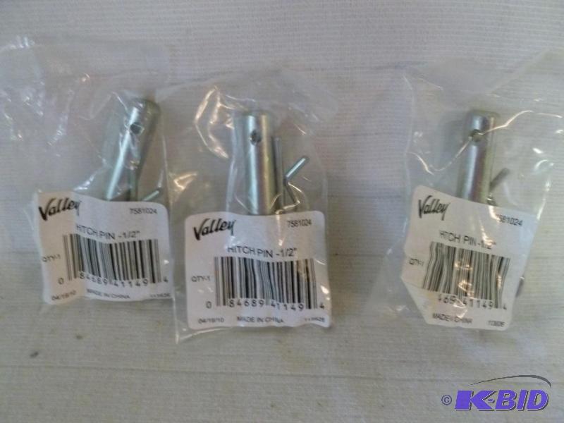 lot 188 image: Lot of three Valley 12" hitch pins, bra...