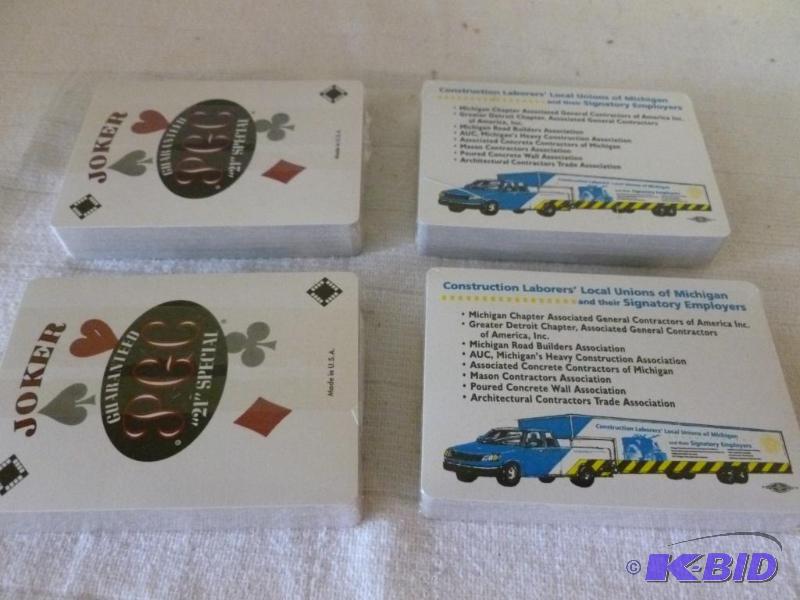 lot 204 image: Lot of four decks of collectible Construction...
