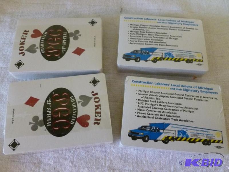 lot 205 image: Lot of four decks of collectible Construction...