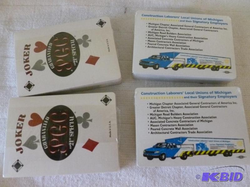 lot 206 image: Lot of four decks of collectible Construction...