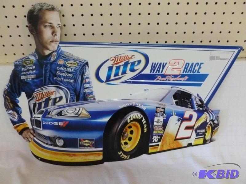 lot 26 image: Miller Lite metal sign that measures 18"...