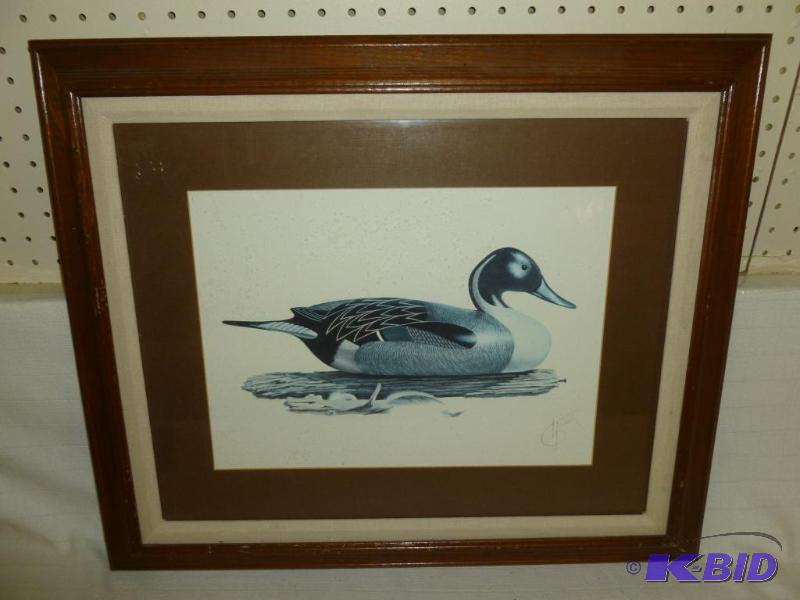 lot 52 image: Large Fisher - Duck wood framed and designed ...