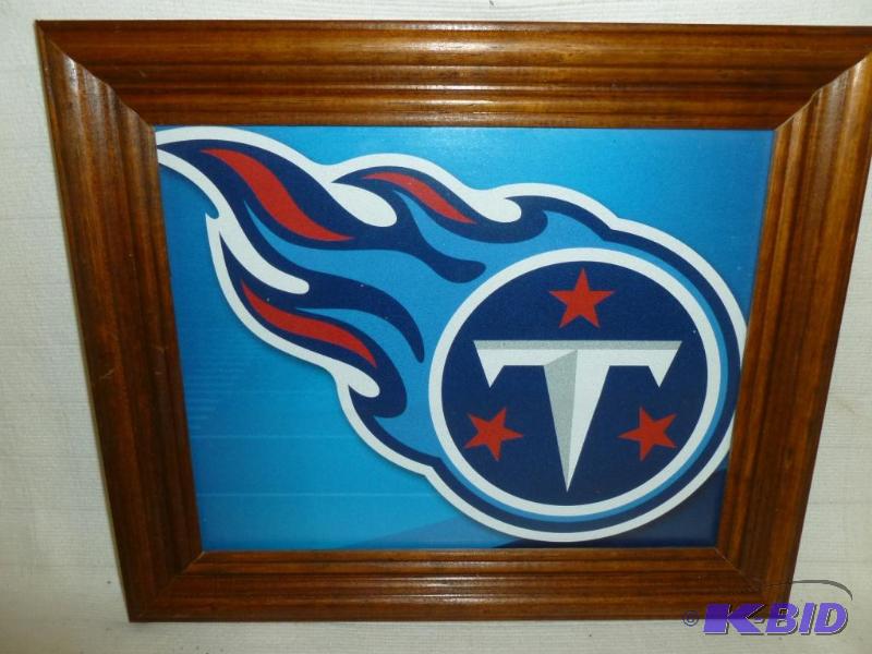 lot 59 image: Collectible Bud Light - wood framed NFL footb...