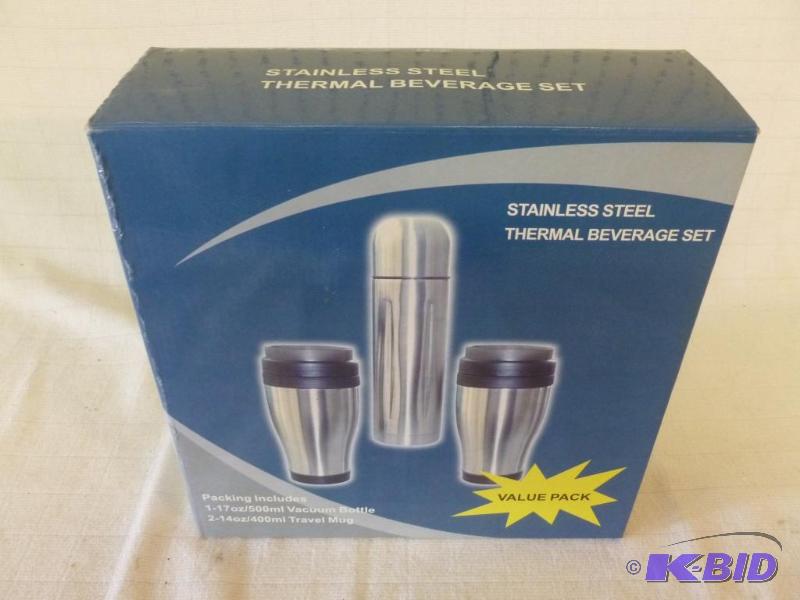 lot 89 image: Stainless Steel Thermal Beverage Set, new in ...