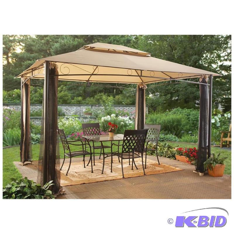 lot 1 image: 10x12 Backyard Gazebo, powder coated steel t...