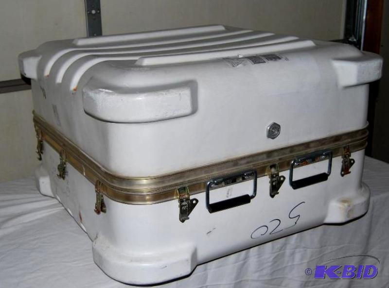 lot 18 image: U.S. Military Container, molded white body, s...