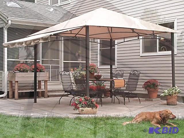 lot 3 image: 10x10 Gazebo with Awning, adjustable 118 x 4...
