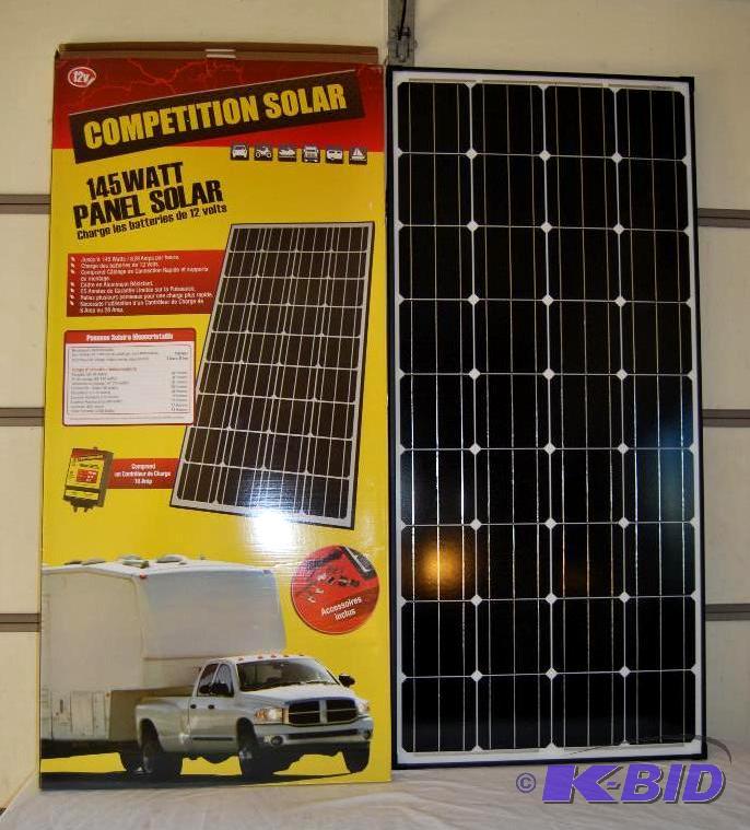 lot 37 image: 145W Crystalline Solar Panel, 8.28 amps per h...