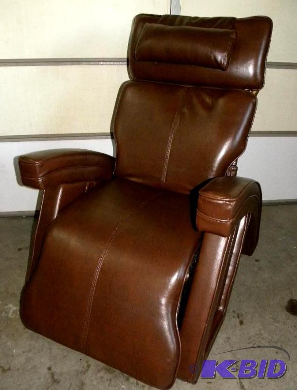 lot 42 image: Power Reclining Massage Chair, metal frame co...