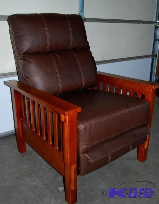 lot 49 image: Castlecreek Mission Style Recliner, solid woo...
