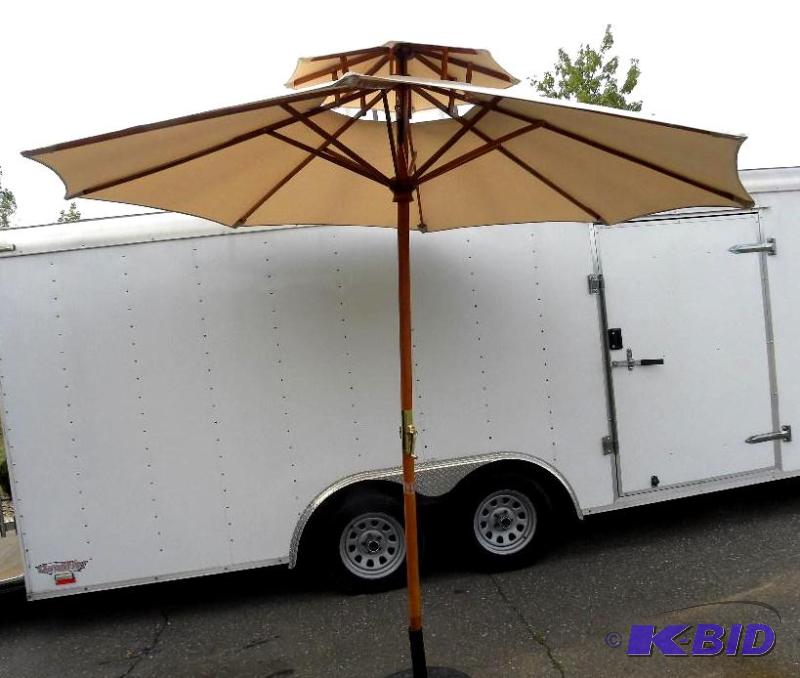 lot 52 image: 10-ft Market Umbrella, khaki, 1 78" dia...