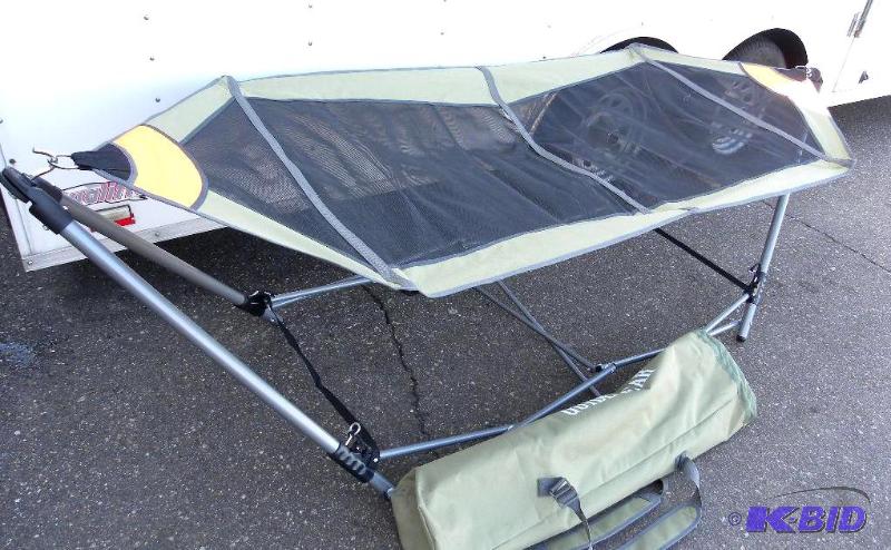lot 75 image: Portable Folding Hammock, foldable, steel fra...