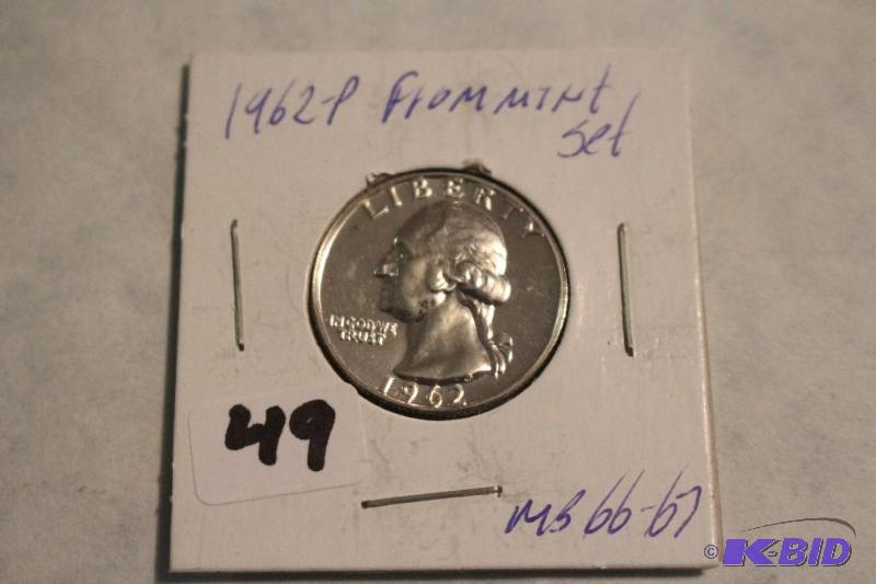 1962 P Washington Quarter From Mint Set...
