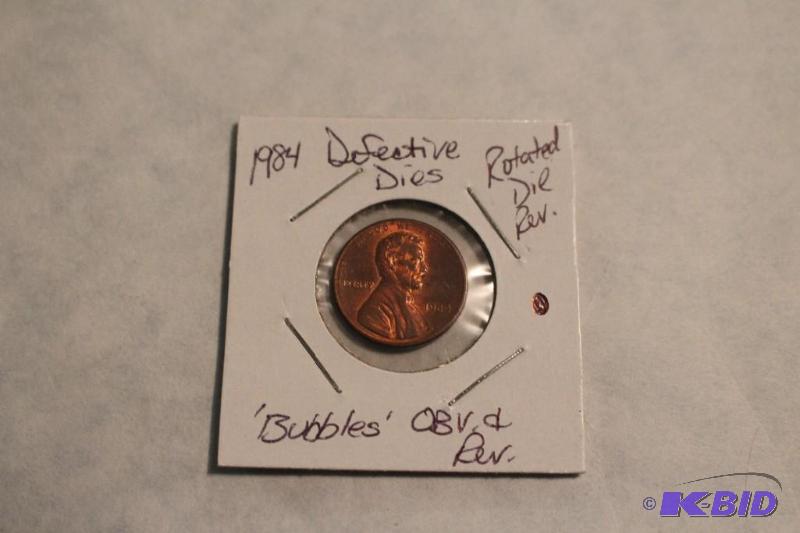 1984 P Lincoln Cent Defective Dies Bubbles Re...