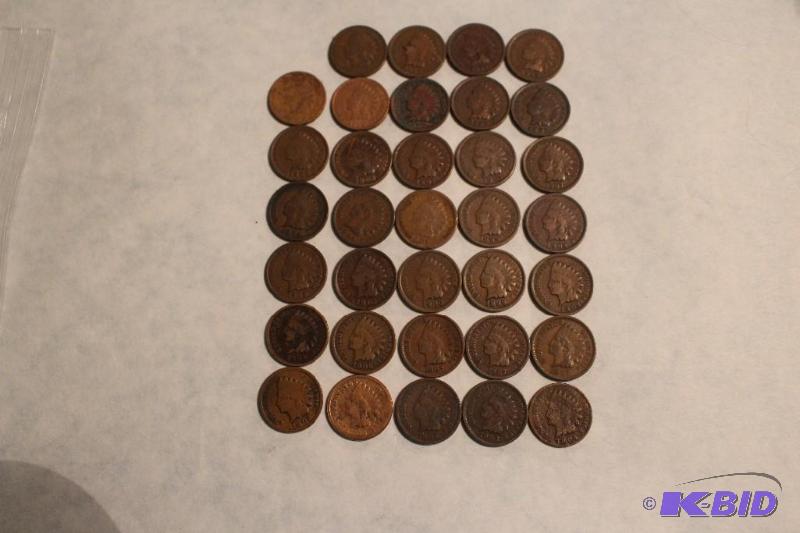 Collection of Indian Head Pennies Variety 3 R...