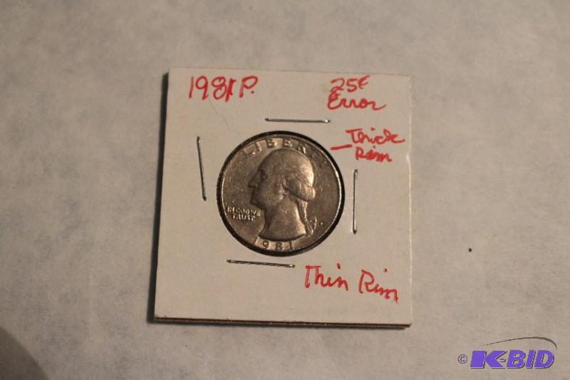 1981 P Washington Quarter Thick Rim Thin Rim ...