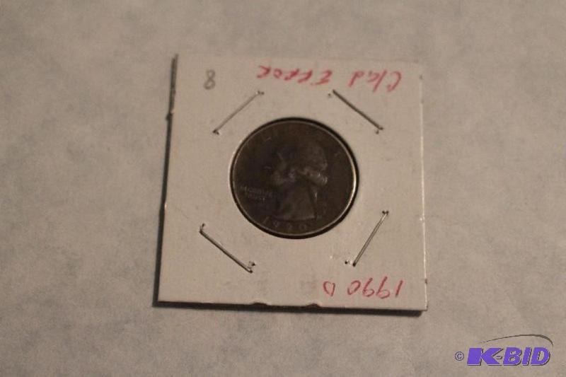 1990 D Washington Quarter Clad Error...