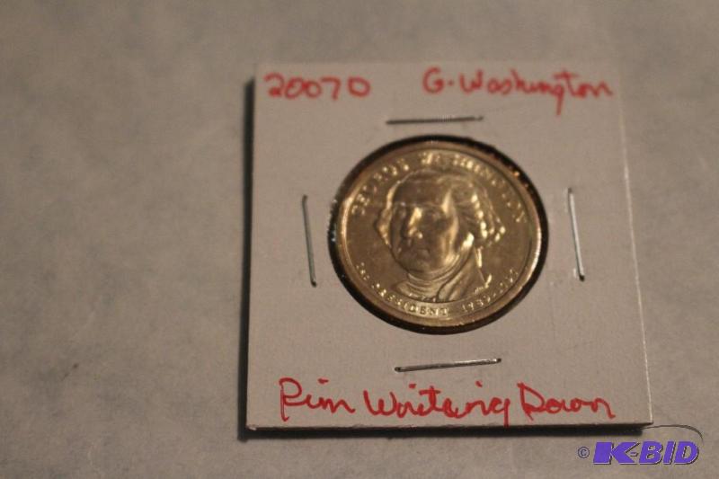 2007 D George Washington Dollar Rim Writing D...