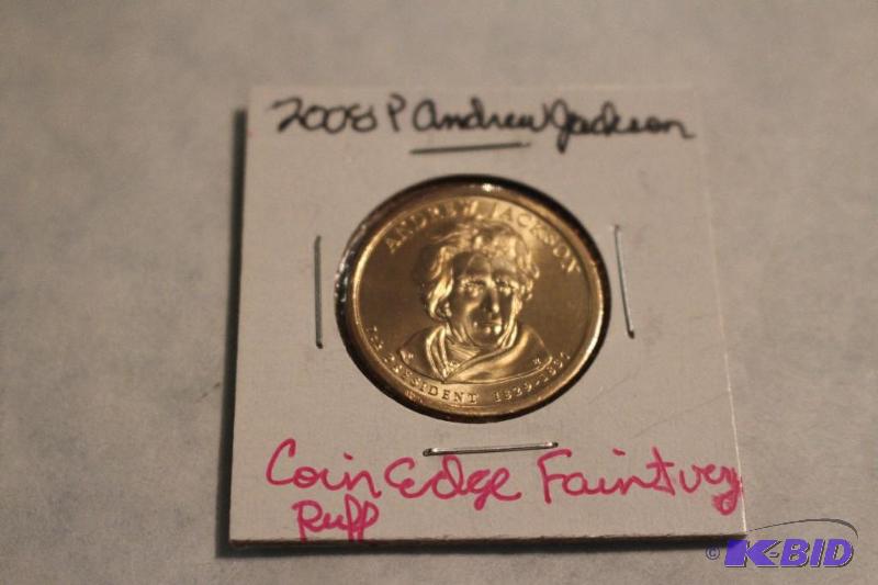 2008 P Andrew Jackson Dollar Coin Edge Faint ...