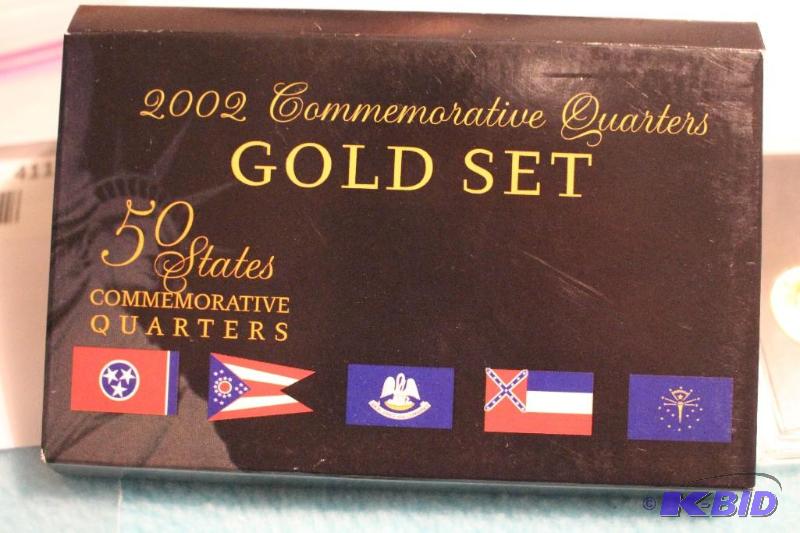 2002 Commemorative State Quarters Gold Set In...
