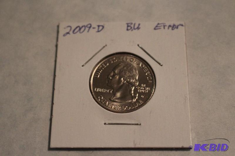2009 D District of Columbia Quarter B, U Erro...