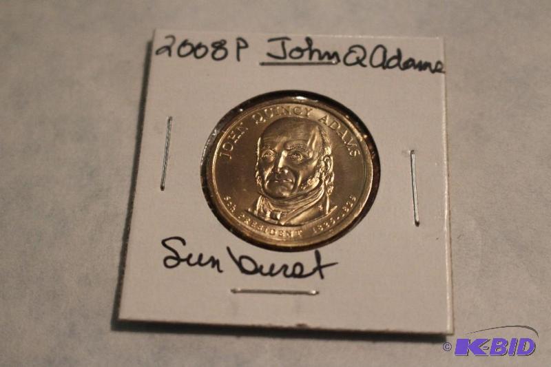 2008 P John Quincy Adams Dollar Sunburst...