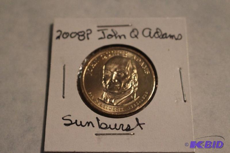 2008 P John Quincy Adams Dollar Sunburst...