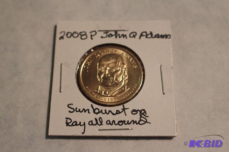 2008 P John Quincy Adams Dollar Sunburst or R...
