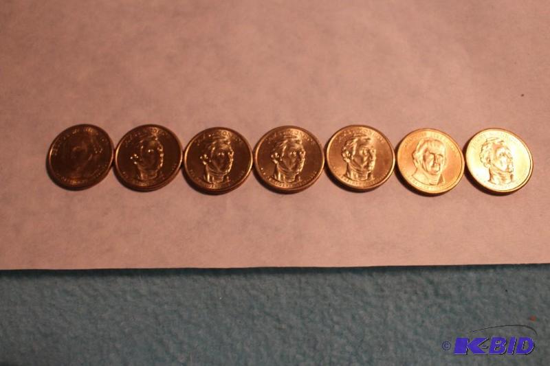 Collection of President Dollar Coins Includin...