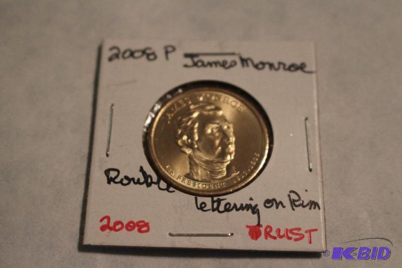 2008 P James Monroe Dollar Double Lettering o...