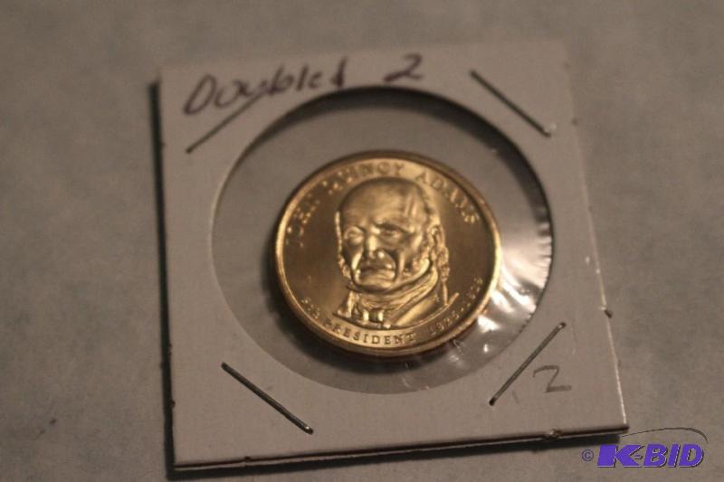 2008 P John Quincy Adams Dollar Doubled...